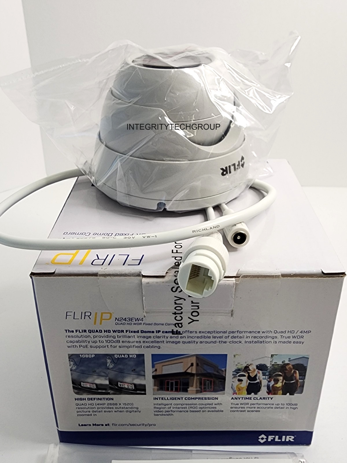 N243EW4 4MP Quad HD Weatherproof Outdoor Network POE IP Dome Camera NEW