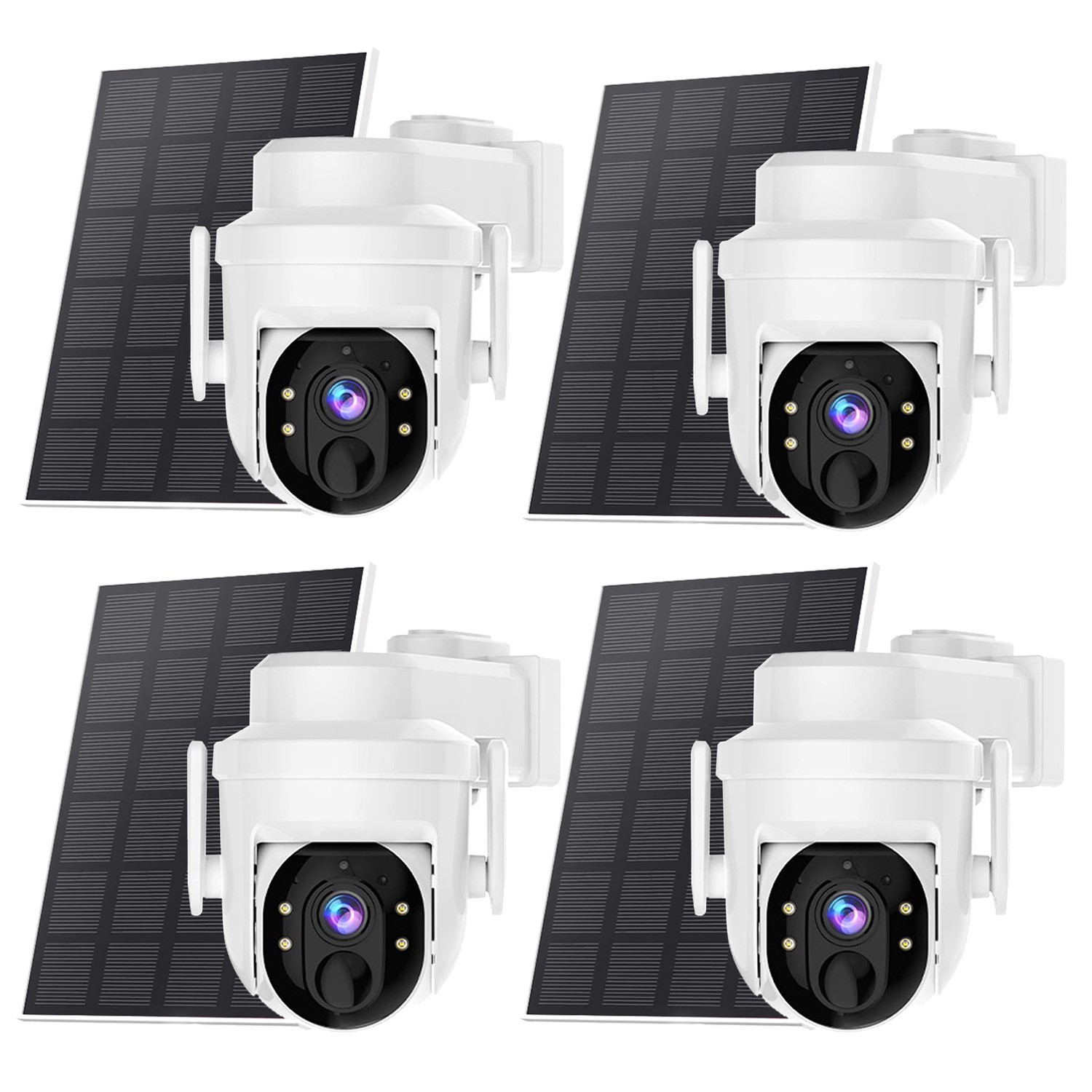 2/4 PacK Solar Camera Wireless Solar Security Camera System 4MP WiFi iP Camera