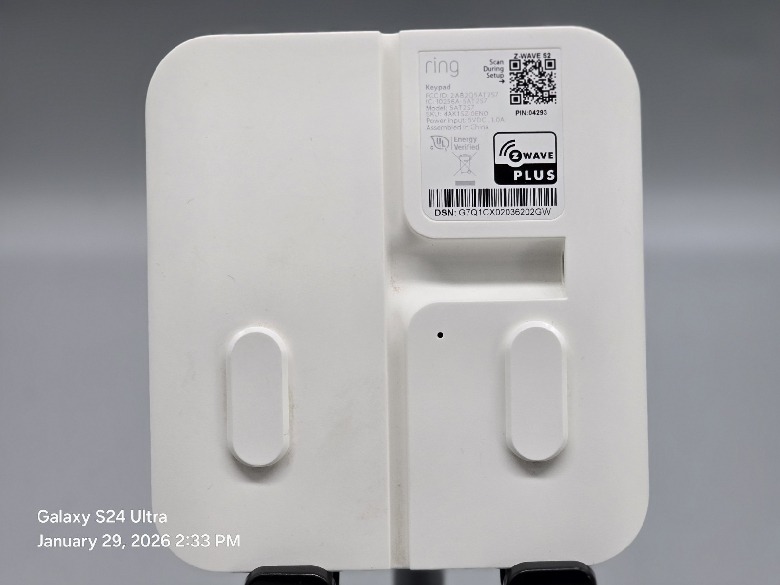 Ring Alarm Base Station US White 4HB1U9-0EN0 With Key Pad- tested