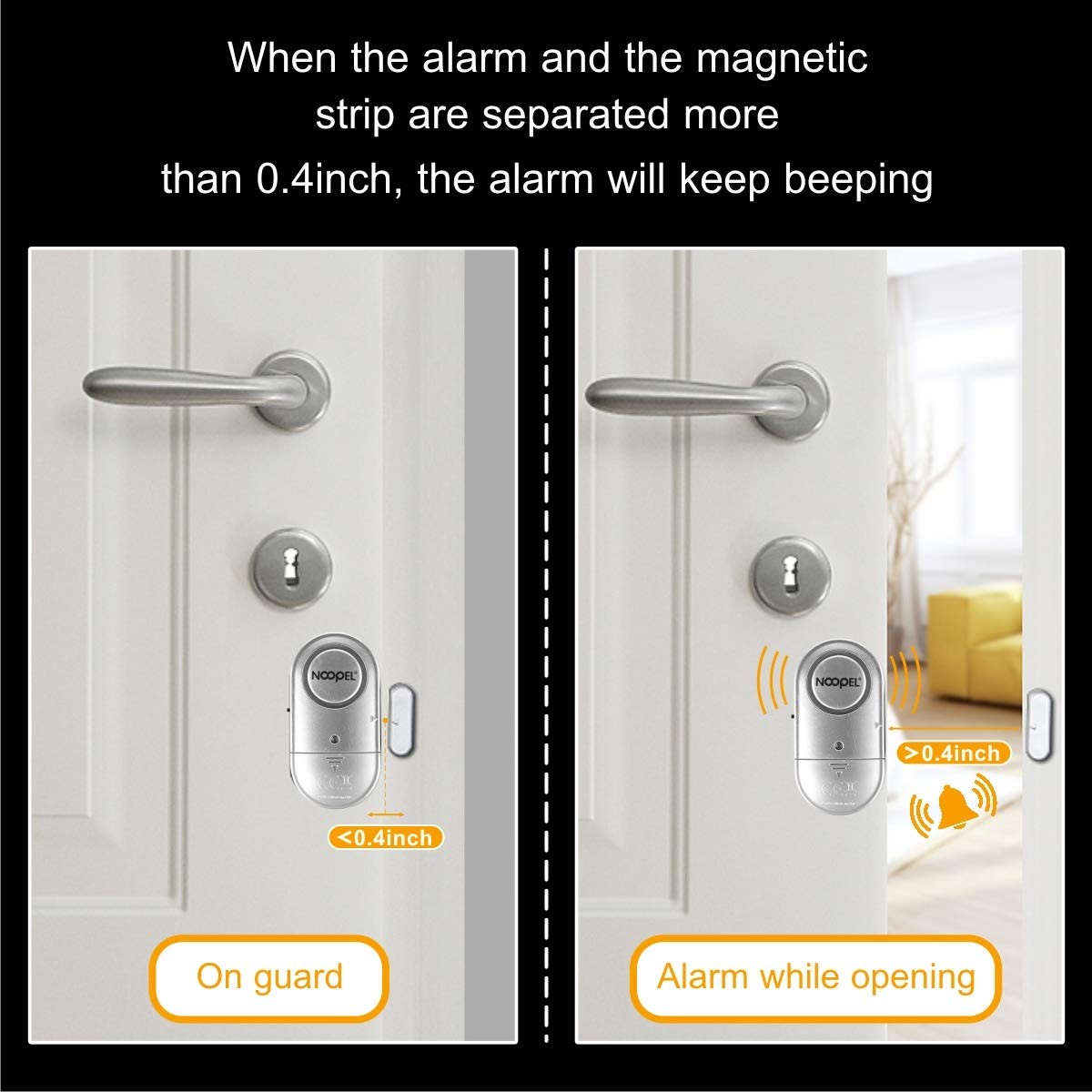Door Alarms When Opened 4 Pack, New Version with Two Volume Levels, Window Al…