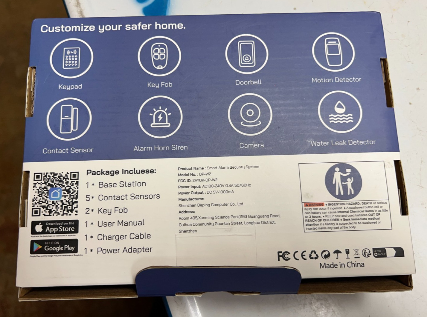 Tolviviov 8 Piece Smart Home Alarm System Wifi NEW OPEN BOX ALEXA