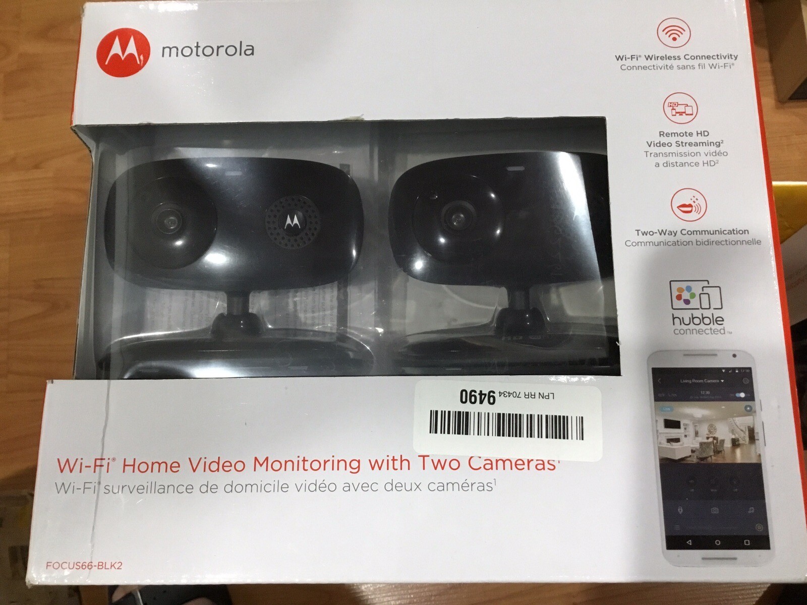 2X Motorola Focus66 Wifi HD Home Baby Monitoring Security Camera with Hubble