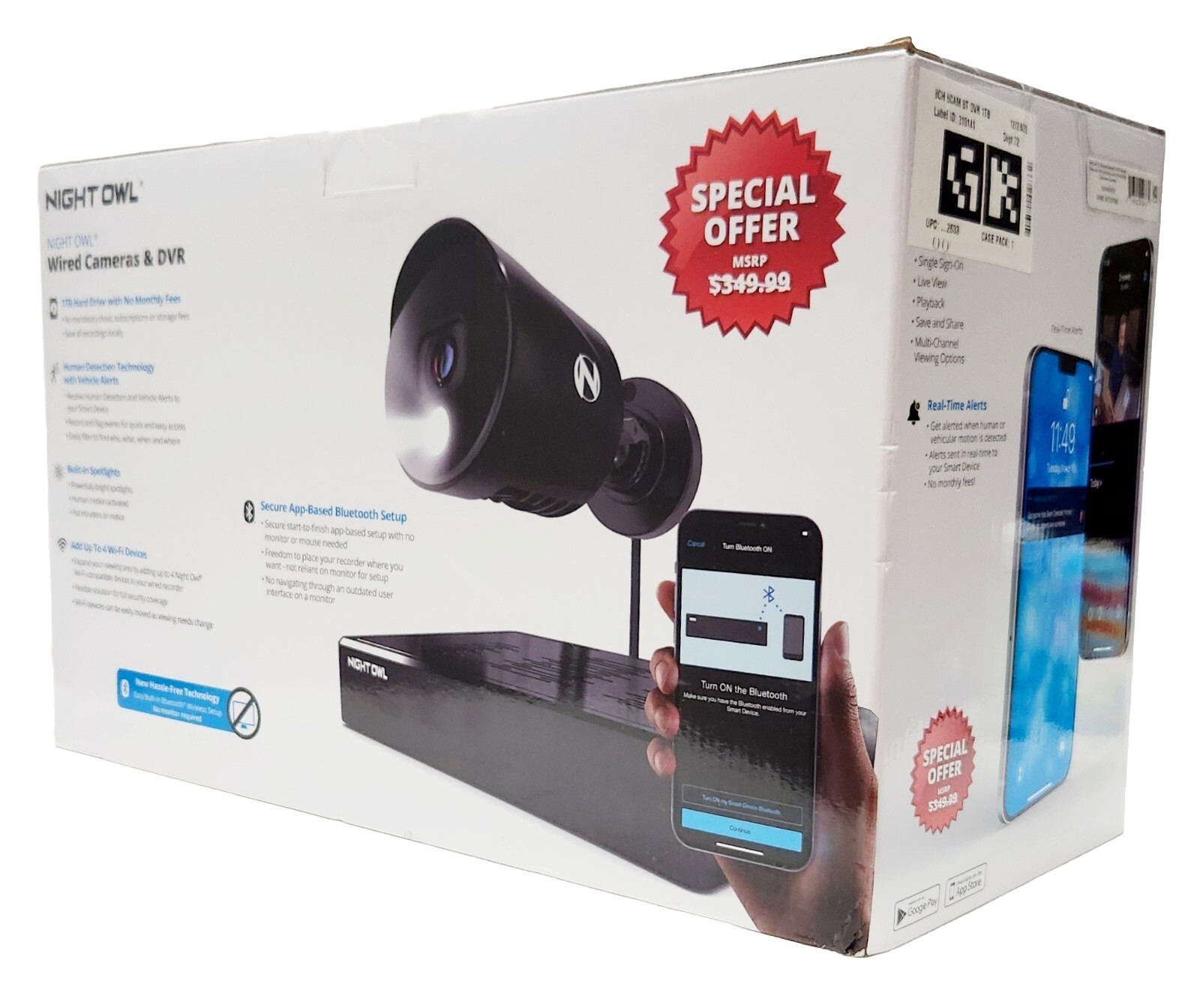 Night Owl 12 Channel DVR Security System with 6 Wired 1080p HD Spotlight Cameras