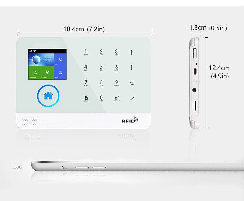 TUYA WiFi+US 4G GSM Smart Home Security Alarm System w/Keypad PIR Door Sensor