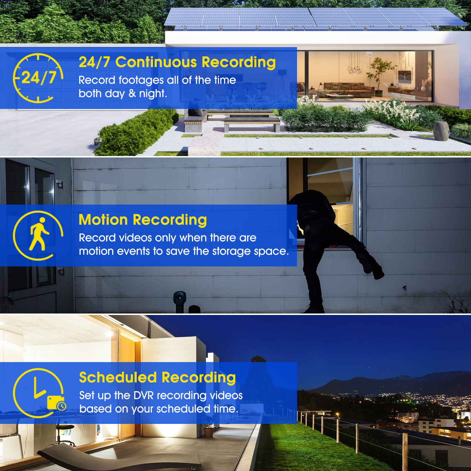 5MP 4CH HMDI DVR HD Home Outdoor Security Camera CCTV System IR Night Vision