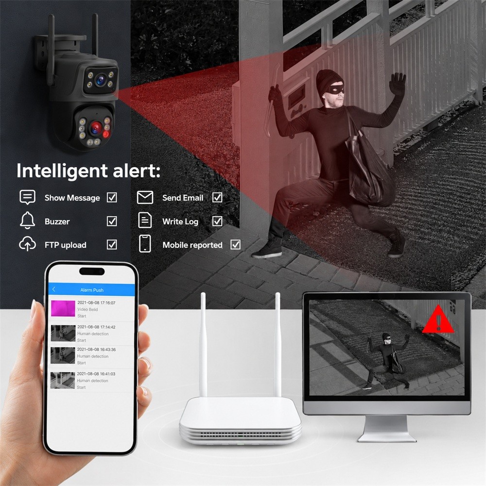 H.265+ Smart IP Camera Kit 6MP WiFi 8CH NVR Night Vision Home Outdoor Protection