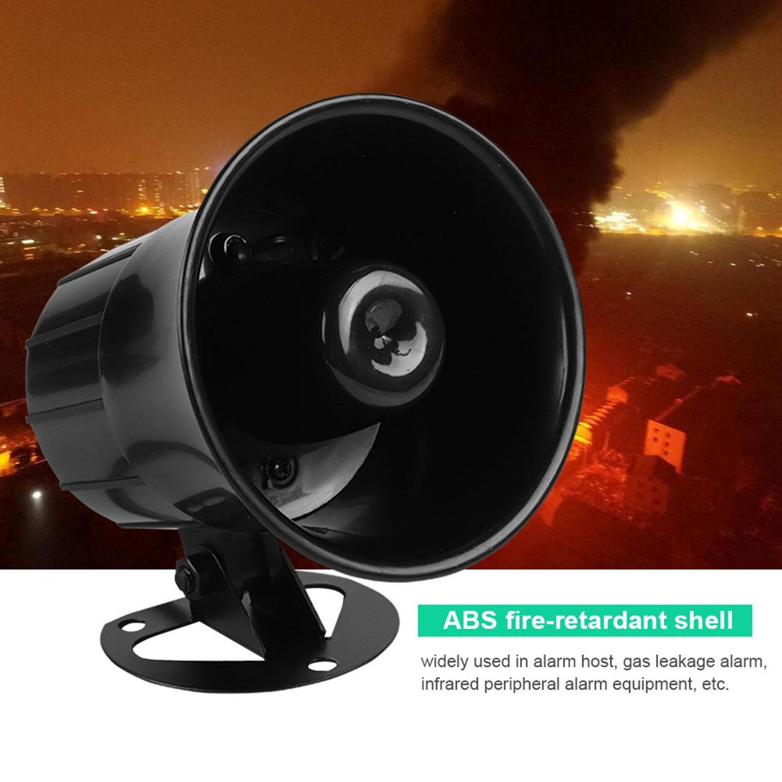 110dB Siren Alarm, 4 x 4.2 in Security Horns Sirens, IP65 Waterproof 12V Sire…