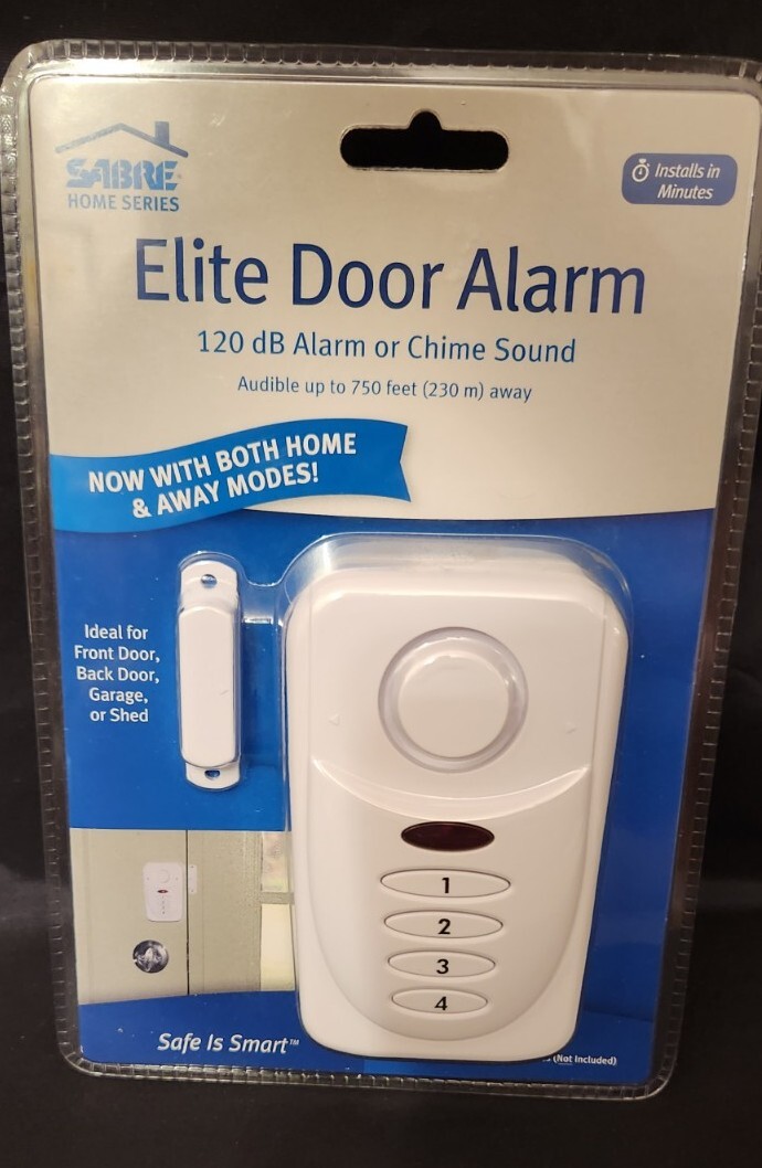 SABRE Elite Entry Door Chime or 120 dB Security Alarm, New