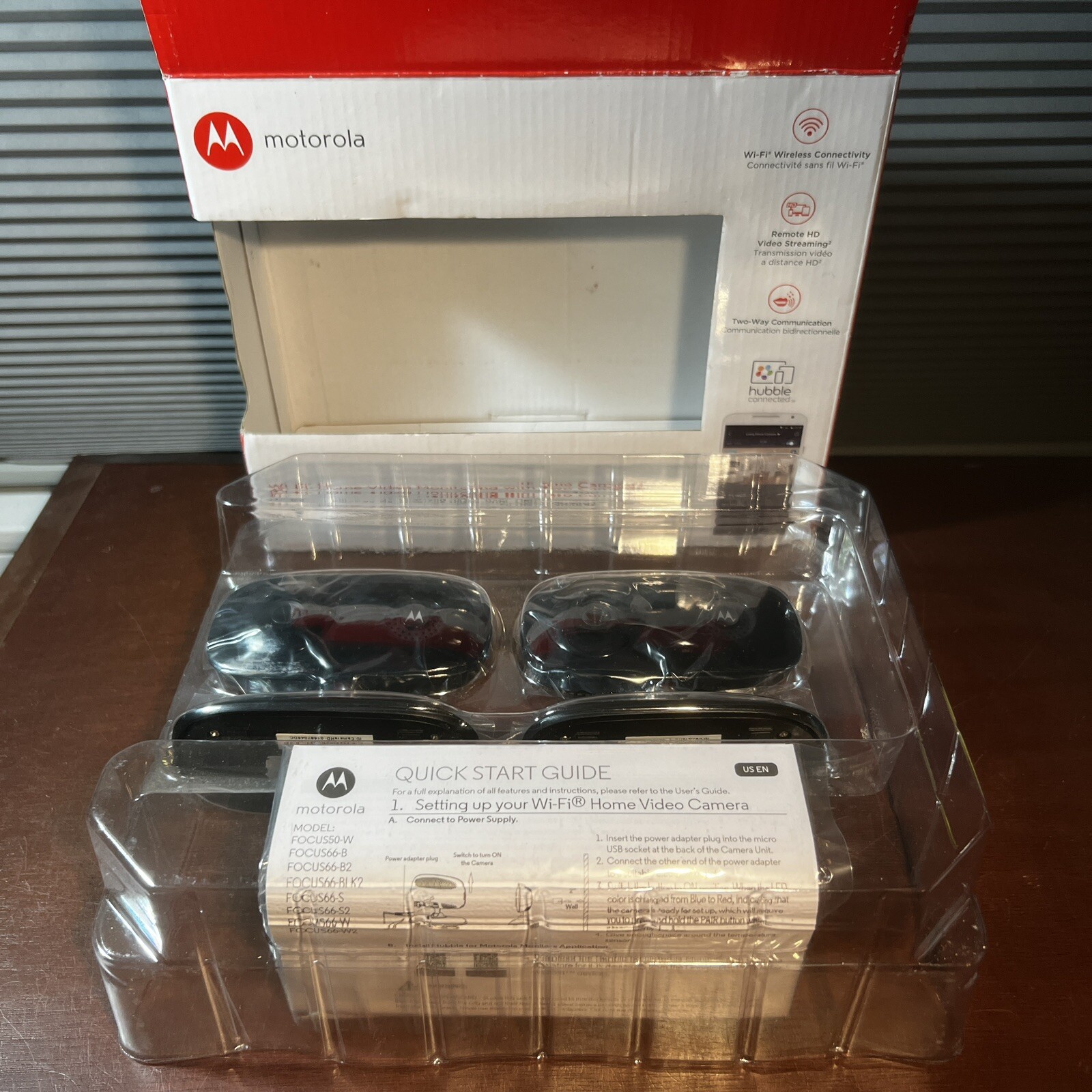 Motorola Focus66-BLK2 Wifi HD Home Video Baby Monitoring Security Cameras 2-pack
