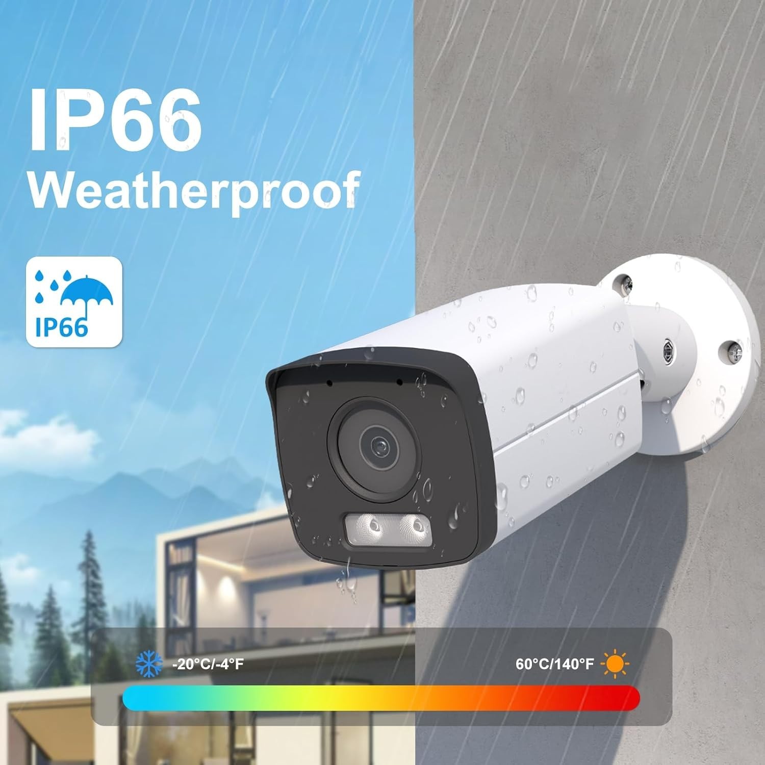 UNILOOK 6MP PoE Bullet IP Camera IP66 Color Night Vision w/ SD Slot