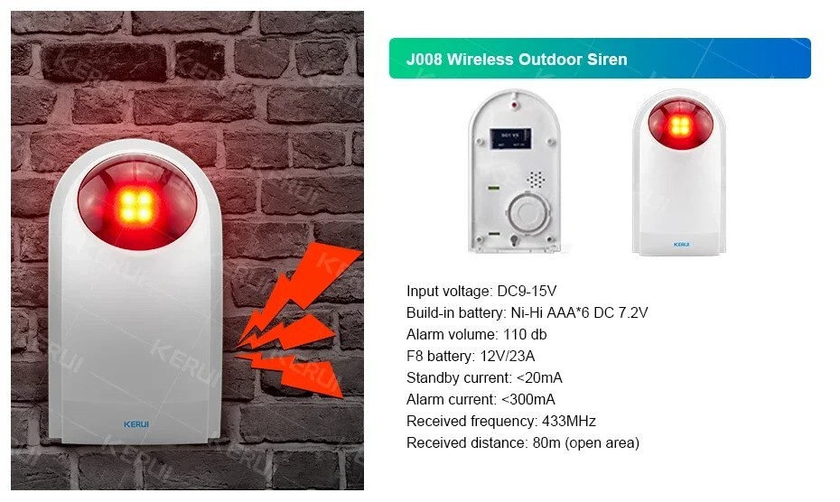 Alarm Security System For Smart Home Burglar WiFi GSM App Motion Sensor Kit