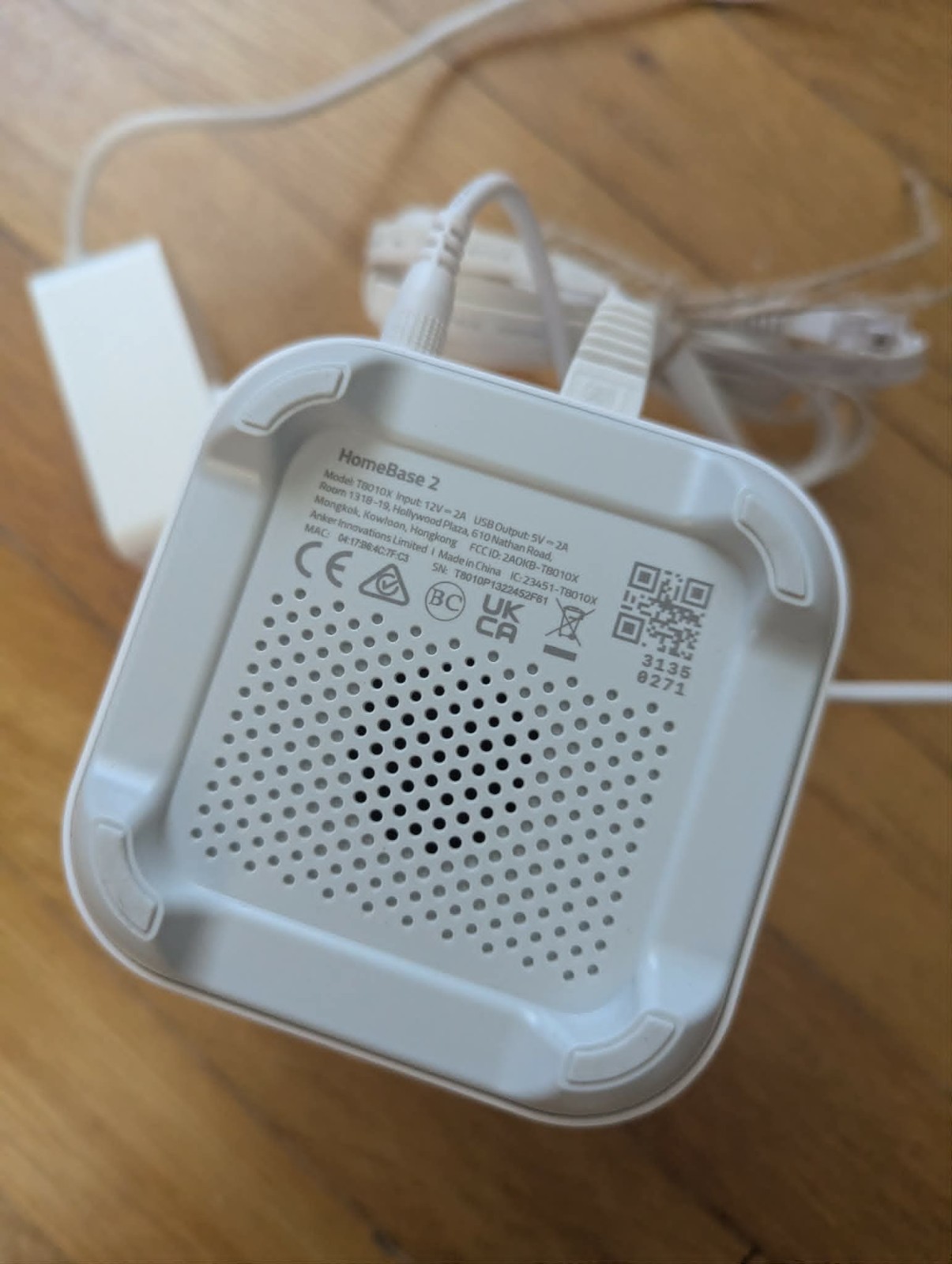 Eufy Security HomeBase 2 Hub Base Station T8010X with Power & Ethernet Cable