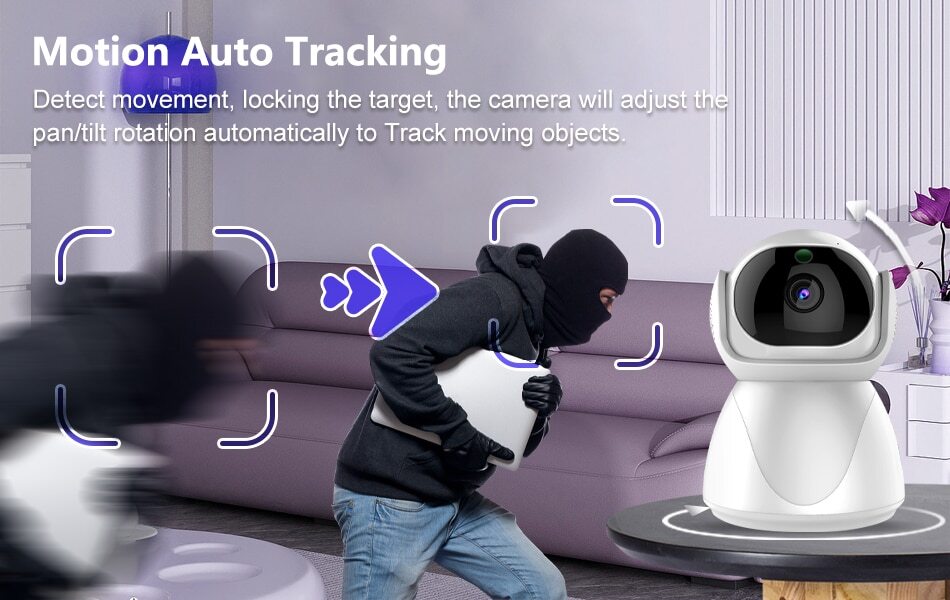 Camara De Seguridad Wifi Inalambrica HD Para Casa Interior Con Audio y Microfono