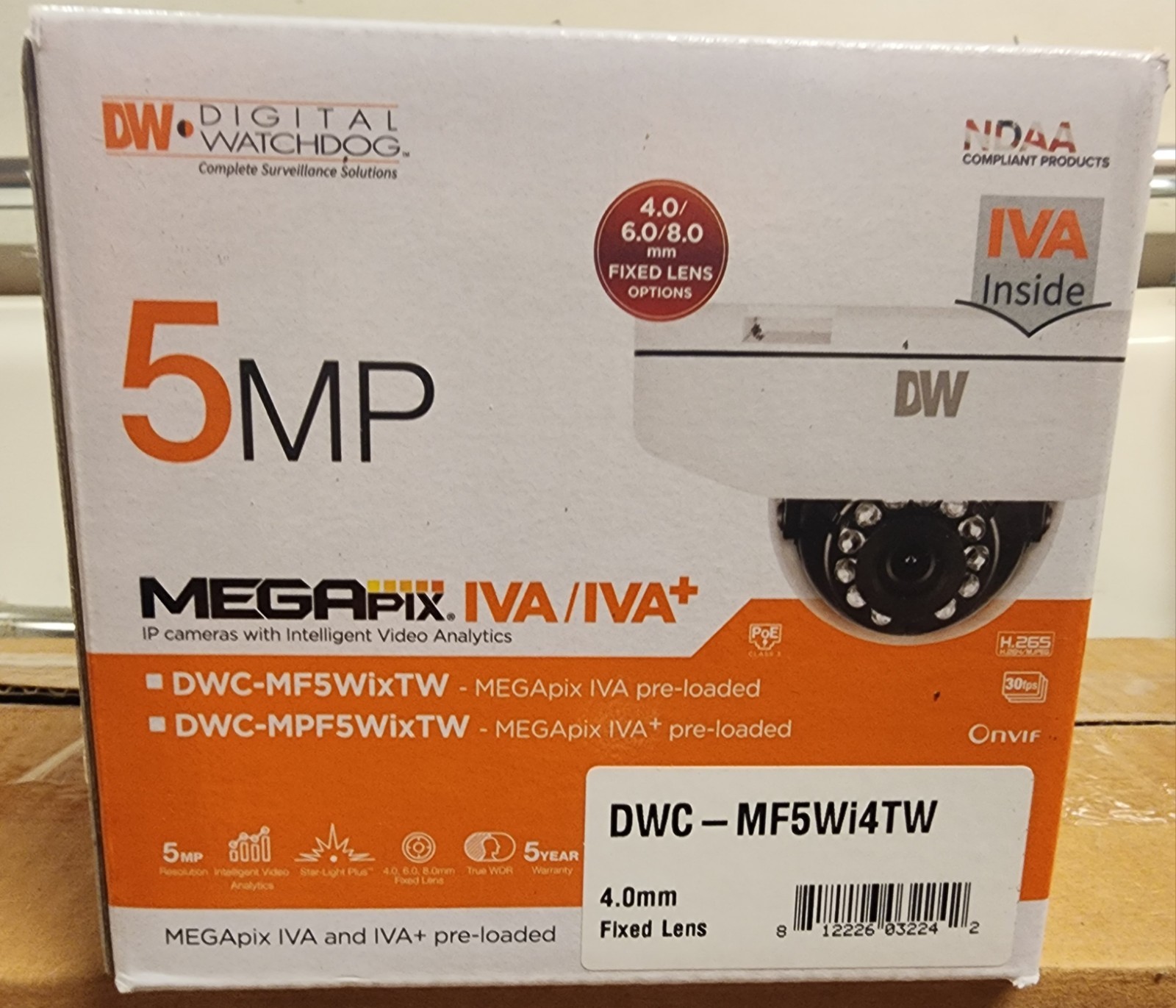 Digital Watchdog DWC-MF5Wi4TW 5MP IP Camera 4mm IVA Outdoor/Indoor