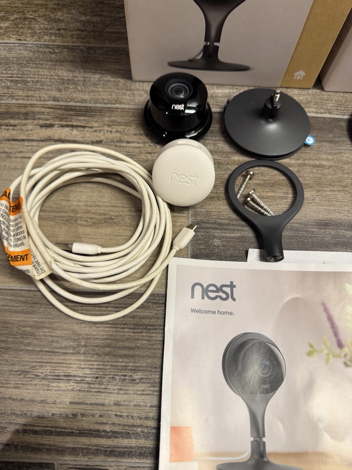 2 Google Nest NC1102ES Cam Indoor Security Camera 1st Gen – Black – Tested!