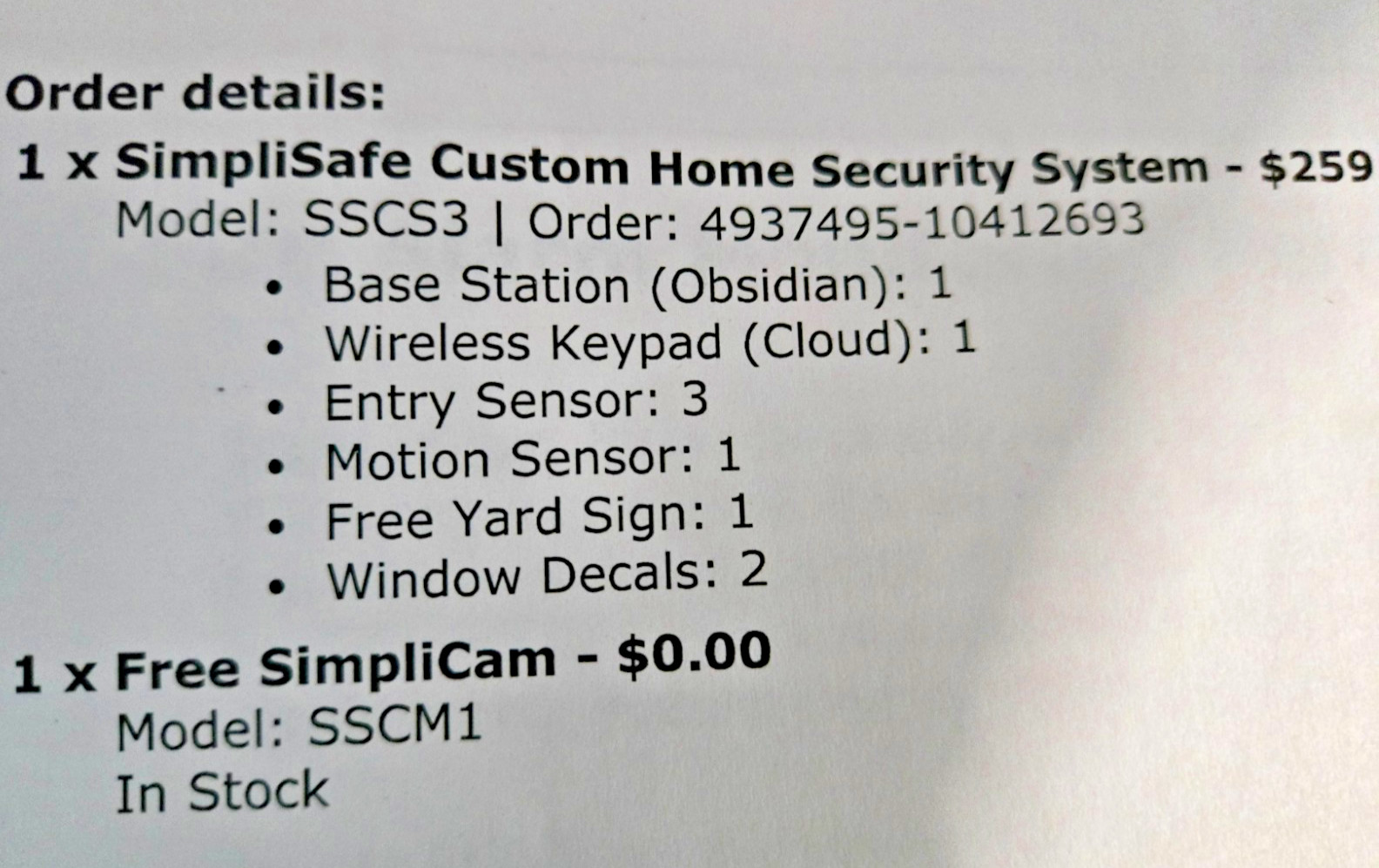 NEW: Never Used: Simply Safe Home Security System – SSCS3