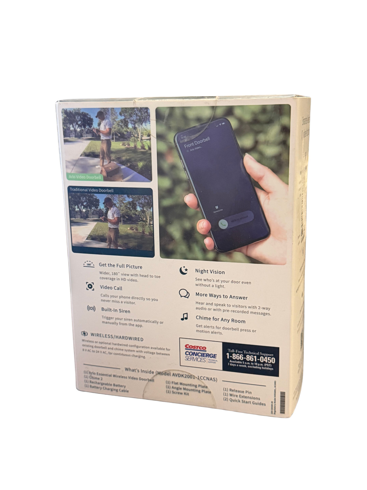 NEW Arlo Essential Wire-Free Video Doorbell with Chime 2 Bundle