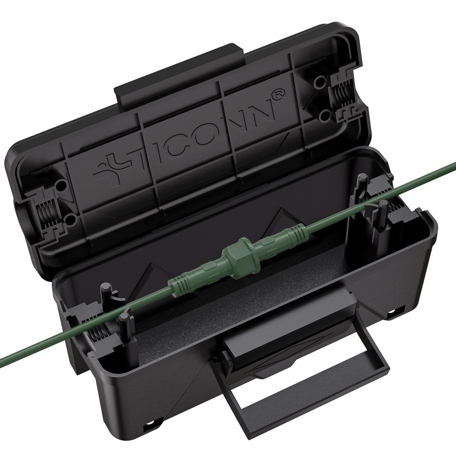 TICONN Outdoor Electrical Box, IP54 Splash-Proof Small, Black