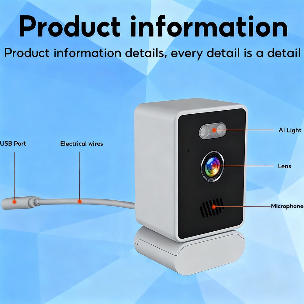 3MP 2K Window Camera, 2.4GHZ & 5GHZ WiFi Indoor Cameras for Home Security US