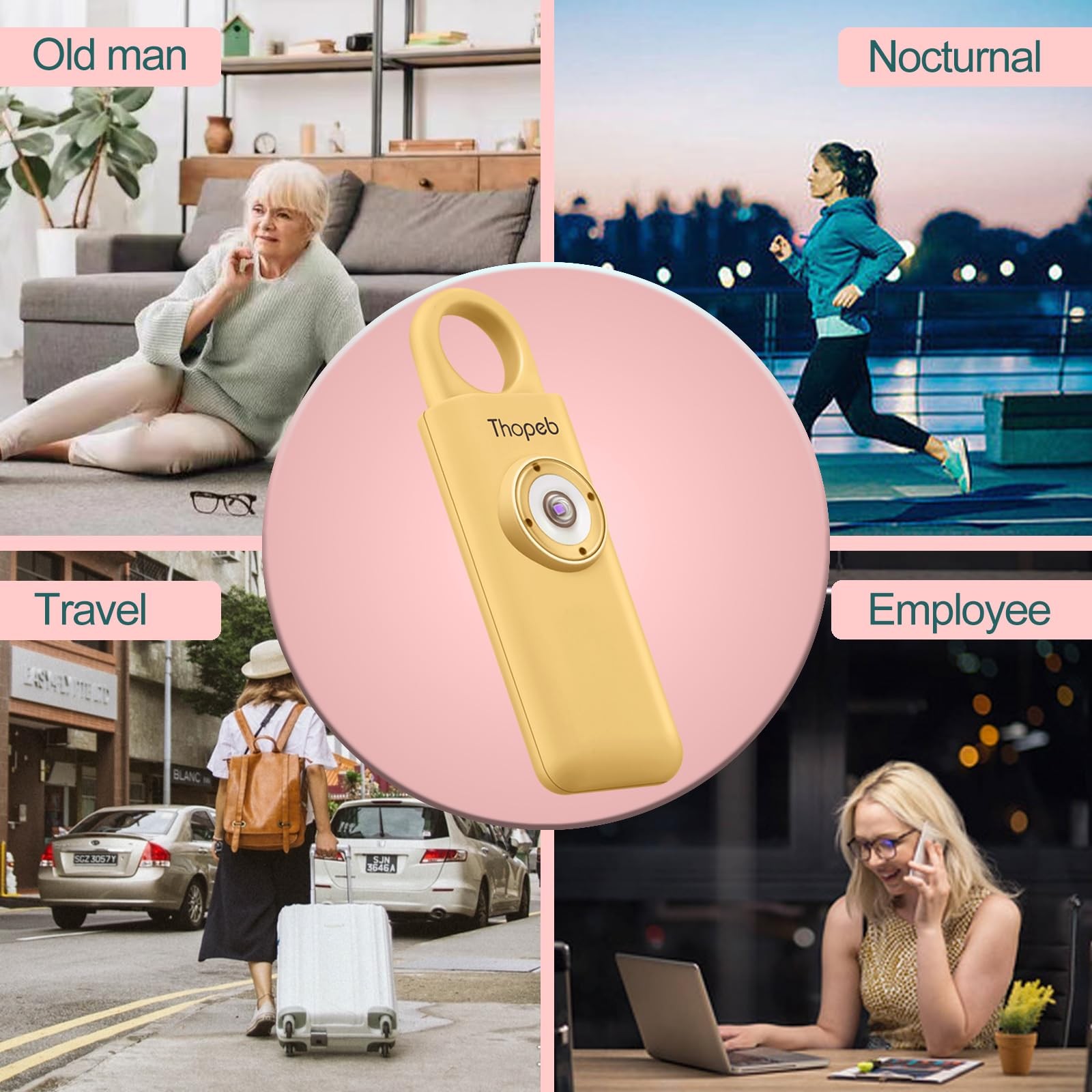 –The Original Personal Safety Alarm for – Elders & Keychain Siren – 135dB Lou…
