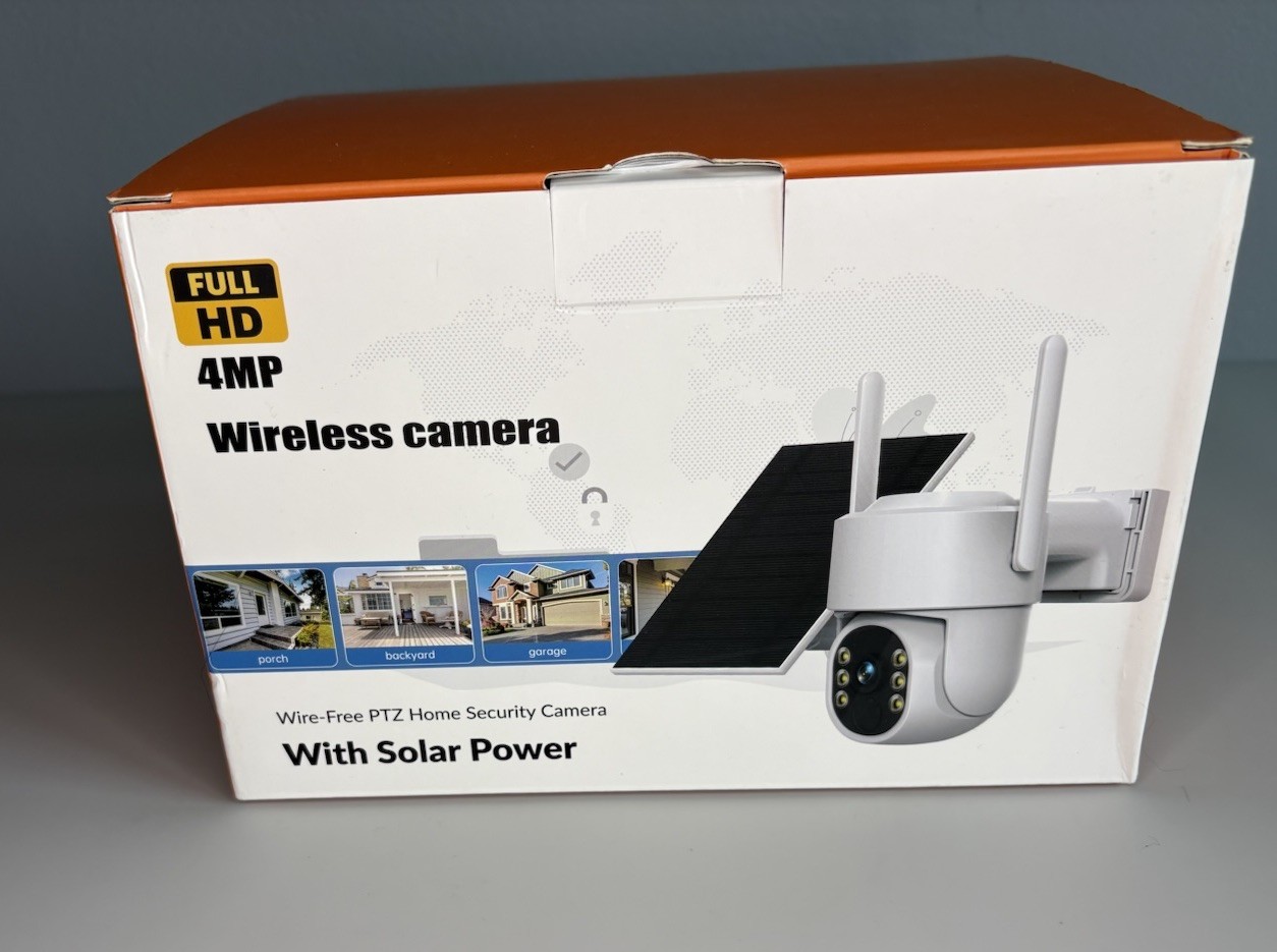 4MP Wireless Solar Powered Home Security Camera Outdoor WiFi PTZ