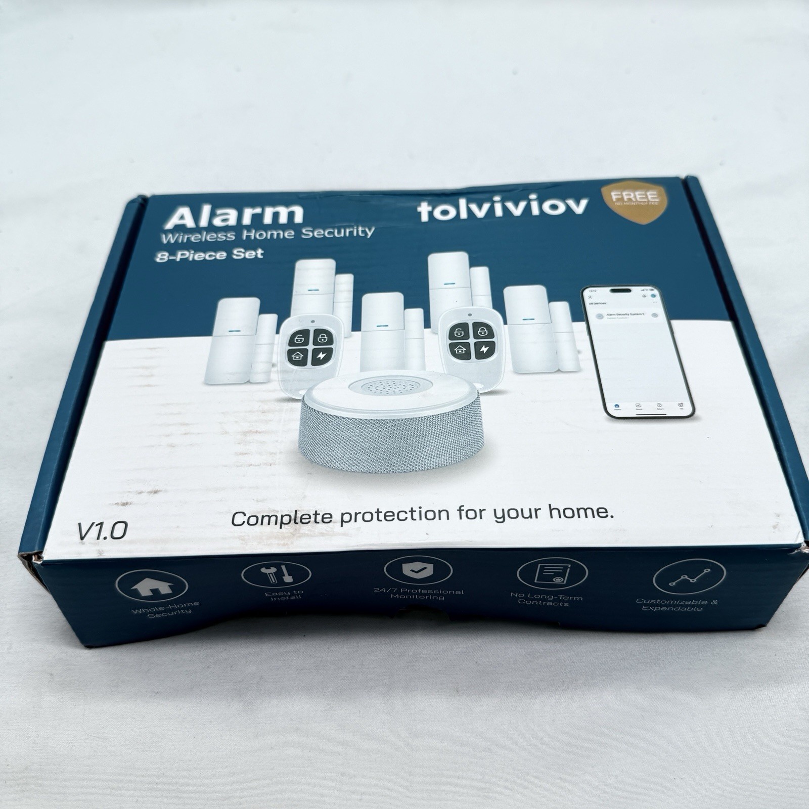 WiFi Door Alarm System, Wireless DIY Smart Home Security System, with Phone APP