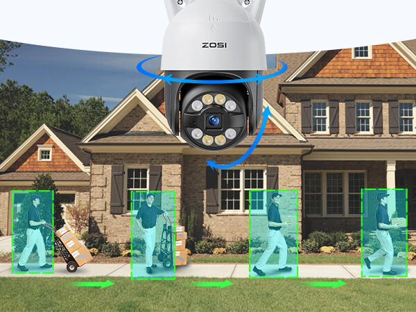 ZOSI 1080P HD WIFI IP Security Camera CCTV Outdoor Wireless AI Vehicle Detection
