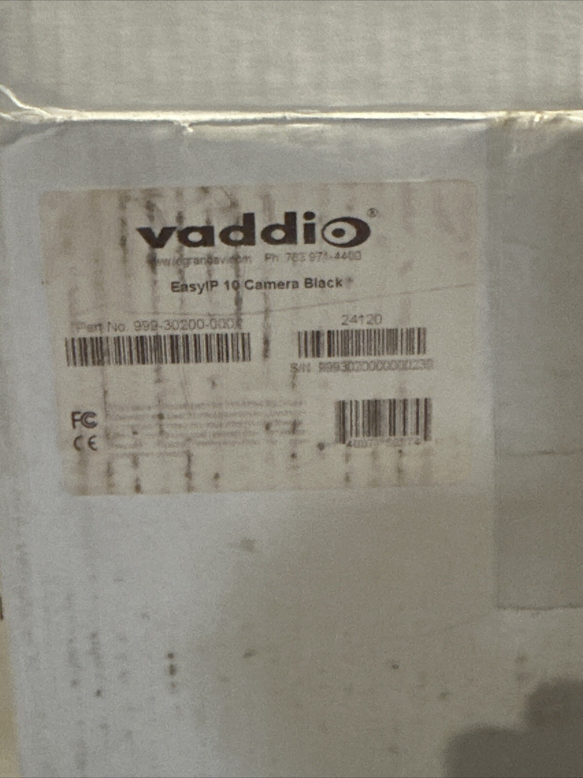 New Open Box Vaddio EasylP 10 Camera Black 998-30200-000
