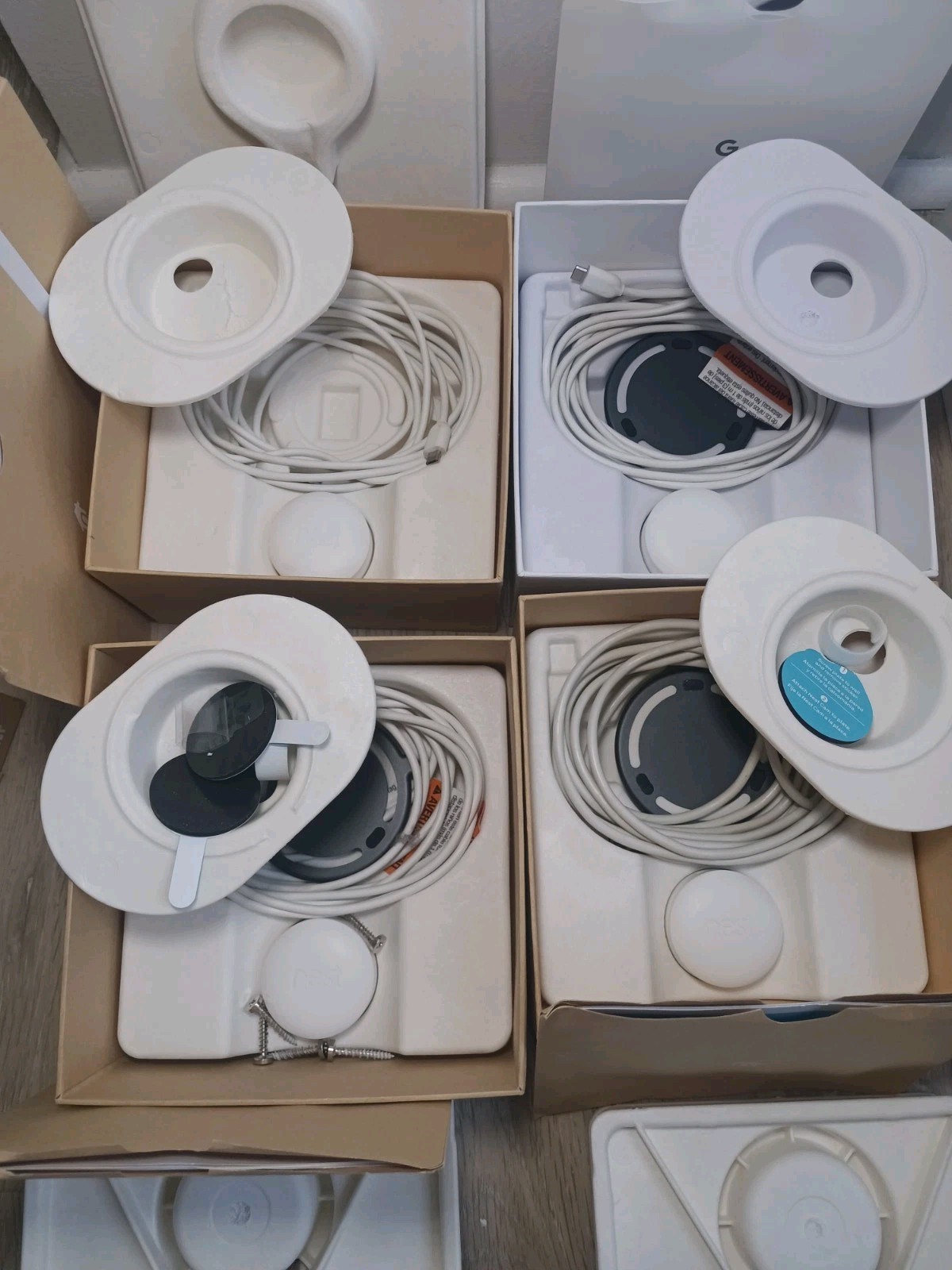 Google Nest Cam Indoor Security Plug-in Wi-Fi Camera NC1102ES A0005 Lot Of 4