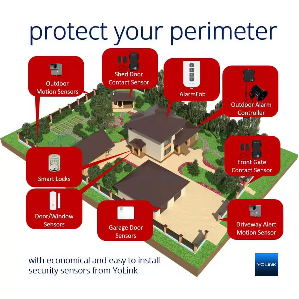 Home Security System, Wireless Smart DIY Alarm Kit, with App/Email/Limited SMS A
