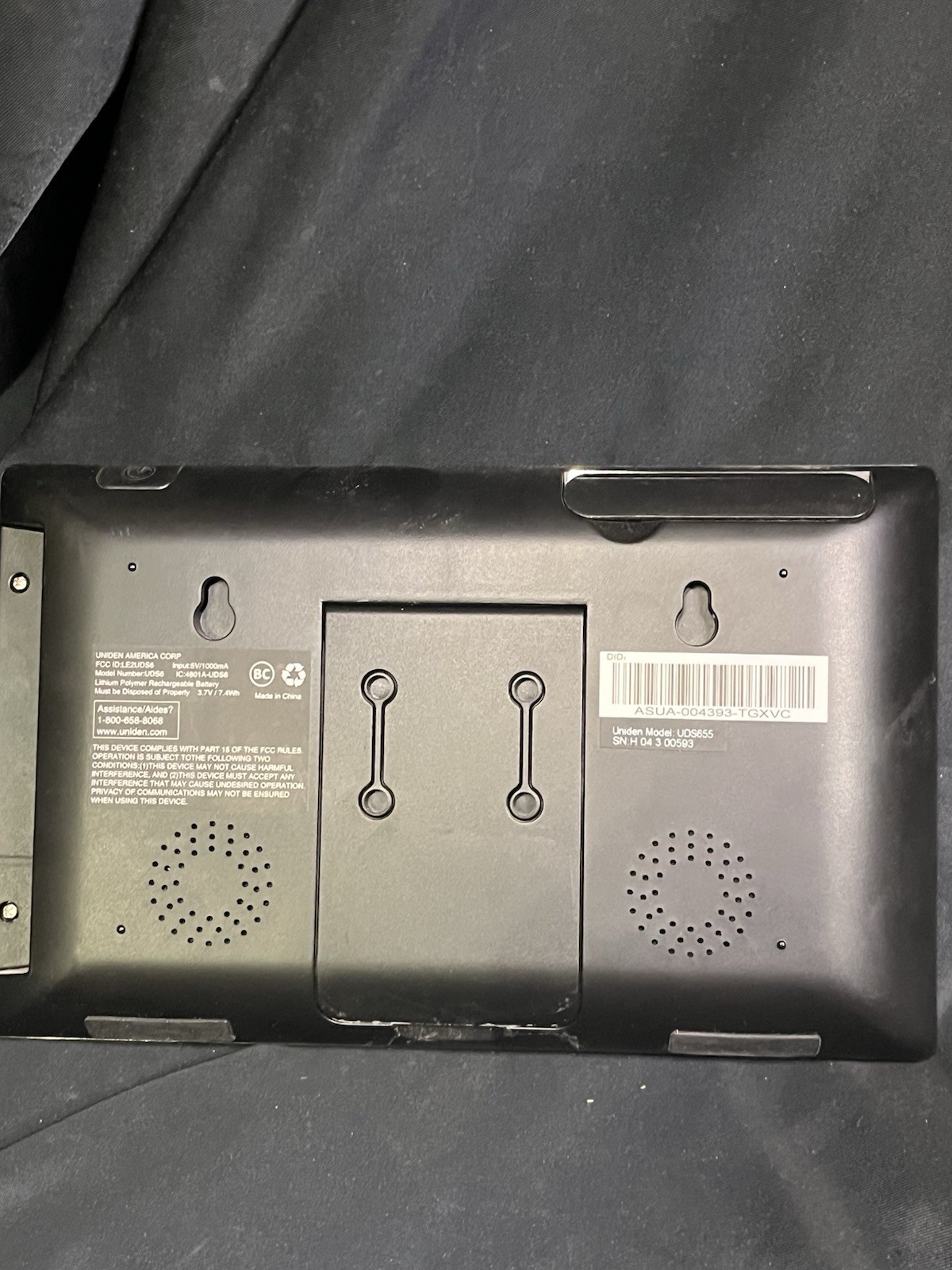 UNIDEN UDS6 SECURITY SYSTEM MONITOR AND POWER CORD TESTED WORKING