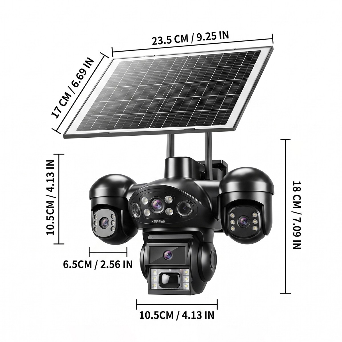 4PCS Camara De Seguridad Solar Inalambricas Para Exterior Con Vision Nocturna HD