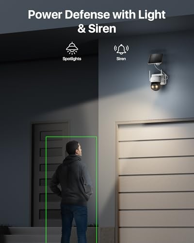 4MP Solar Security Cameras Wireless Outdoor, 360° Pan Tilt Battery C291