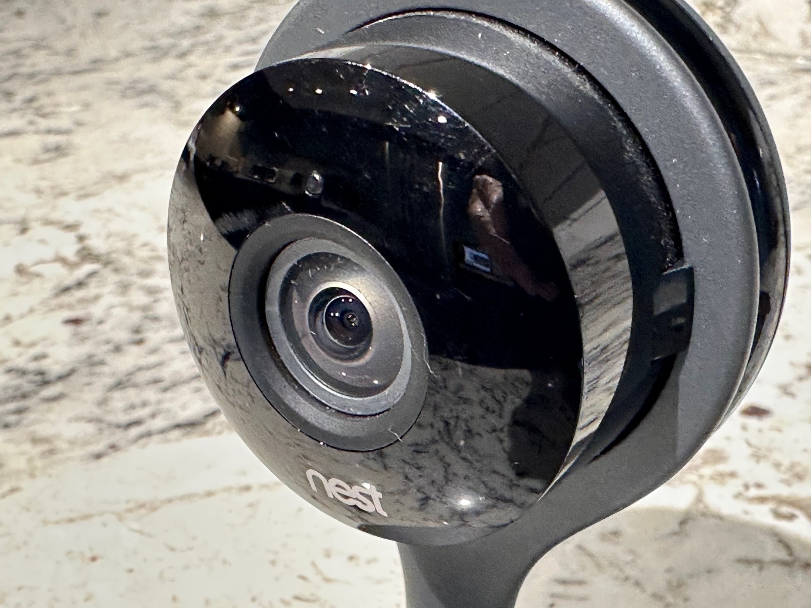 GOOGLE NEST Indoor Camera A0005 1st Gen Night Vision w/OG USB Metal Stand TESTED