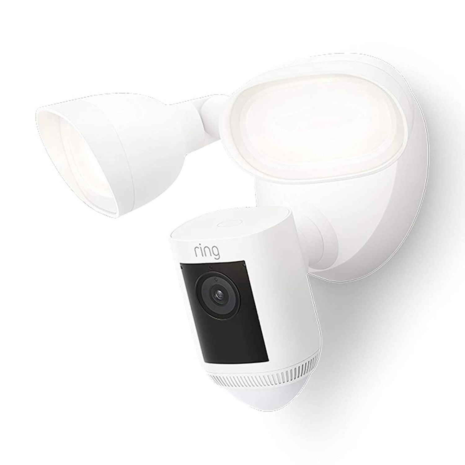 Ring Floodlight Cam Pro 2K Video Dual-Band WiFi Motion Detection White Excellent