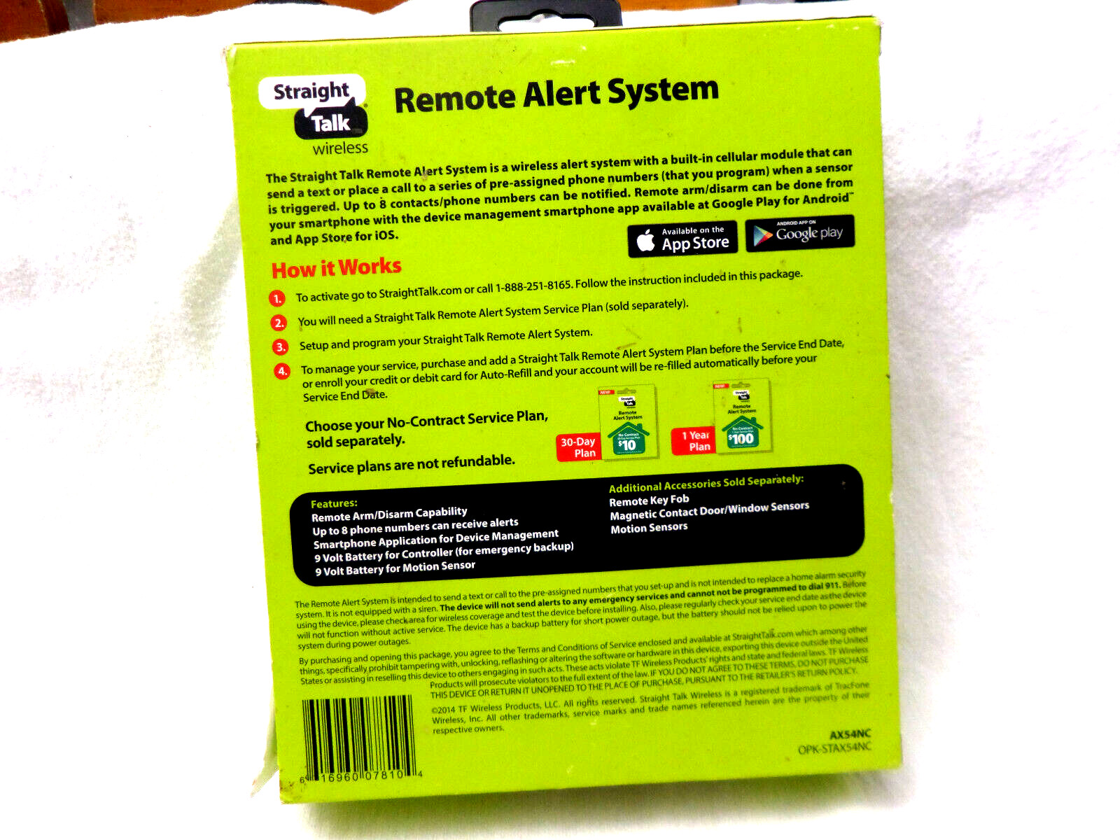 Straight Talk Wireless Remote Alert System