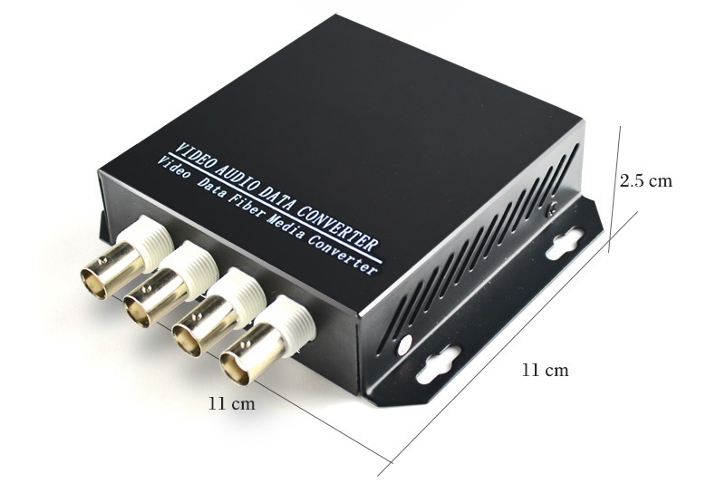 4 Channel Video Fiber Optical Converter RS485 Camera Surveillance CCTV 1 Pair