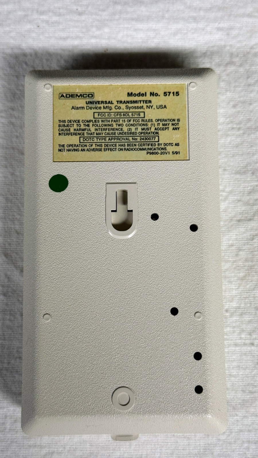 NOS Ademco 5715 Wireless Universal Transmitter -White