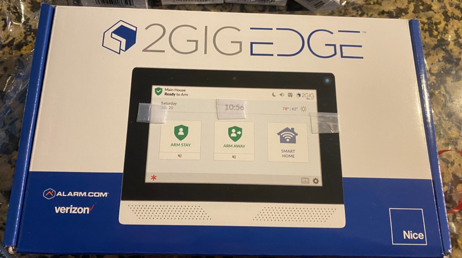 2GIG EDGE Security Panel with 7 In. Touchscreen Bundle with 5 Sensors-BRAND NEW
