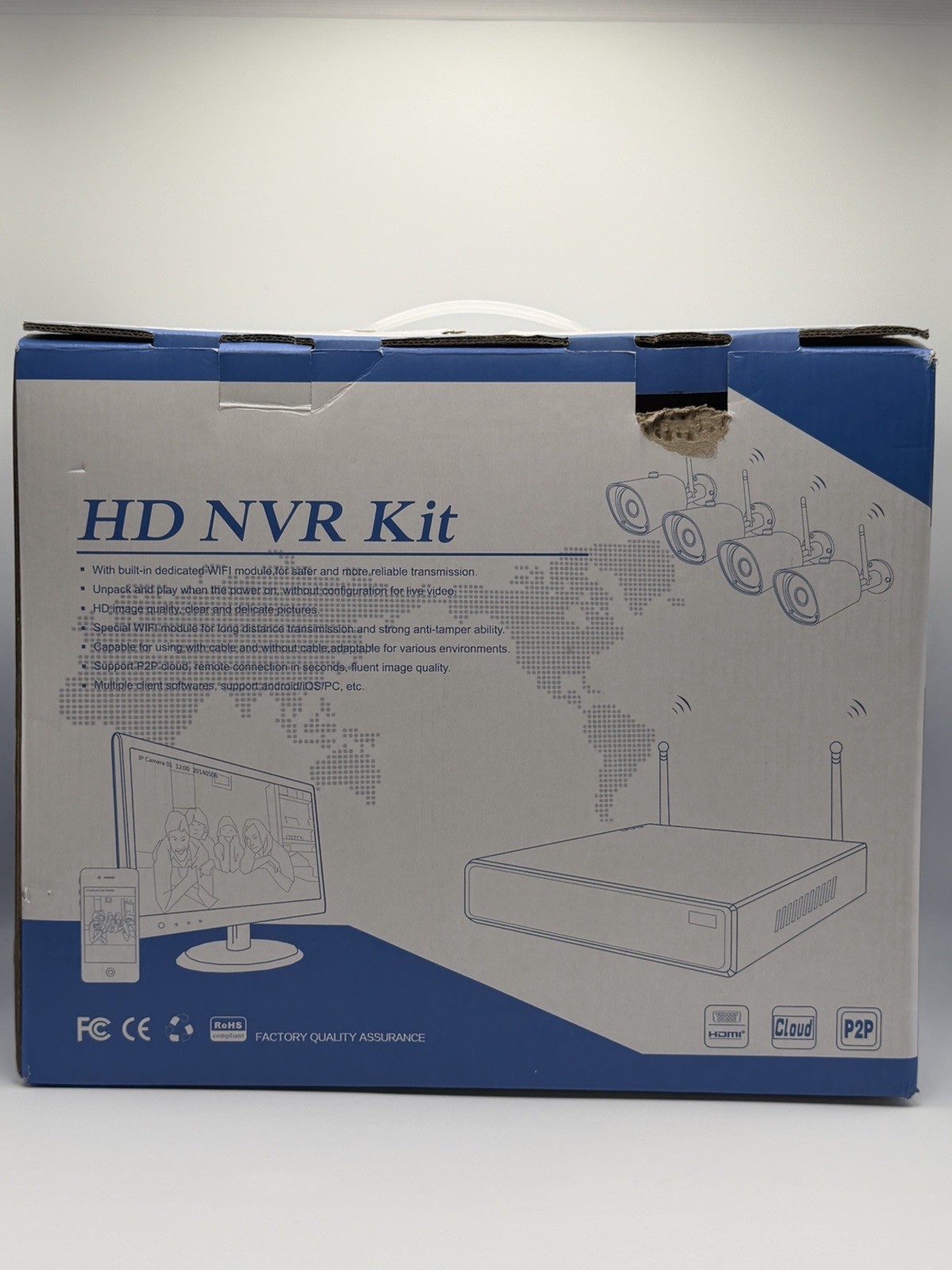 HD NVR Kit Wireless Security 1080P Camera System 2 TB New