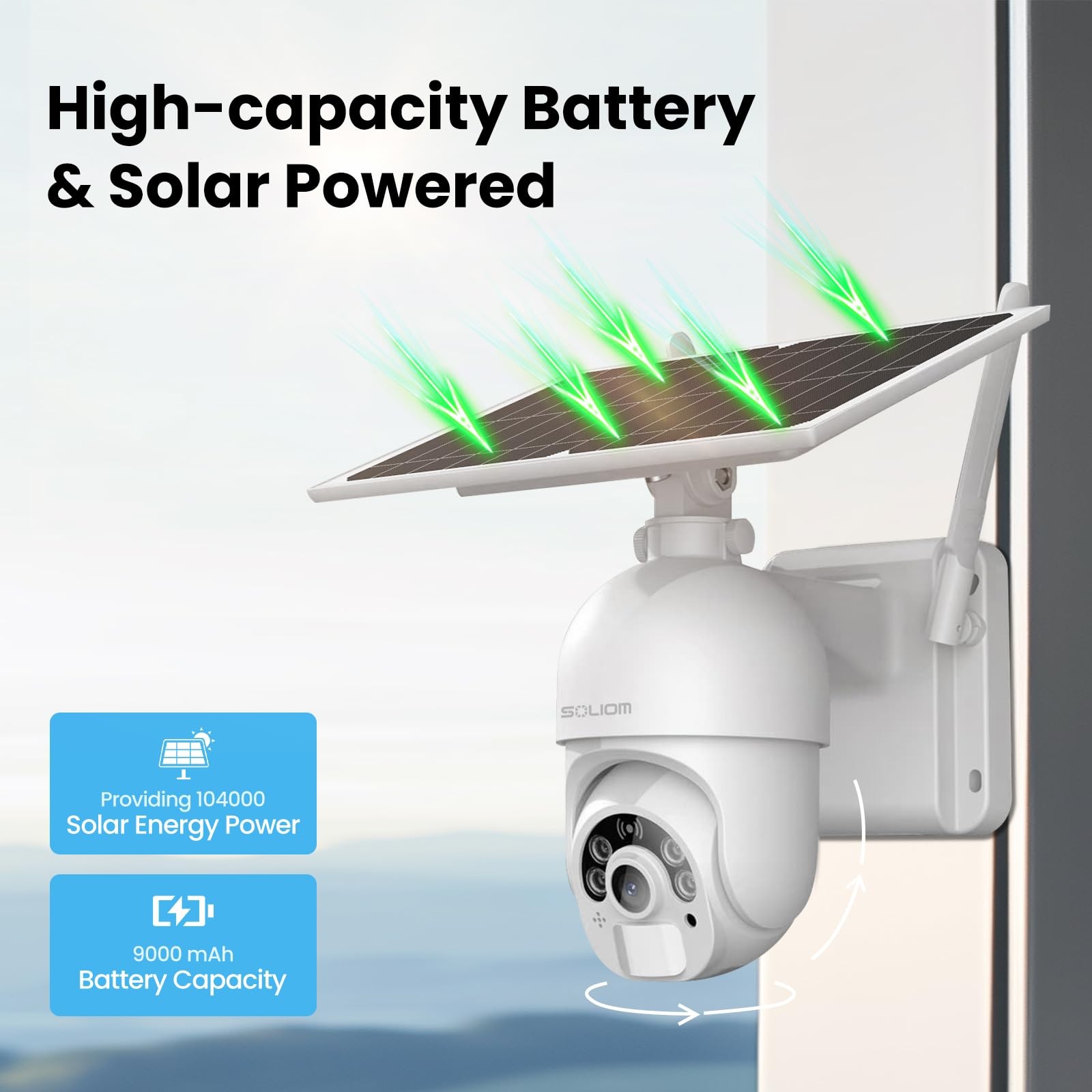 SOLIOM S800 4G LTE Cellular Security Camera Outdoor, No WiFi Solar small
