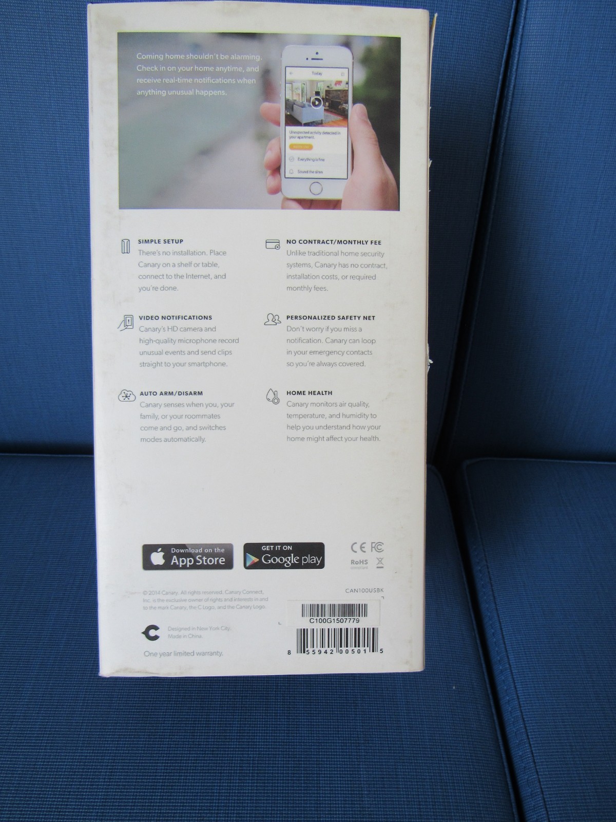 Canary All-in-One Home Security Device – Black
