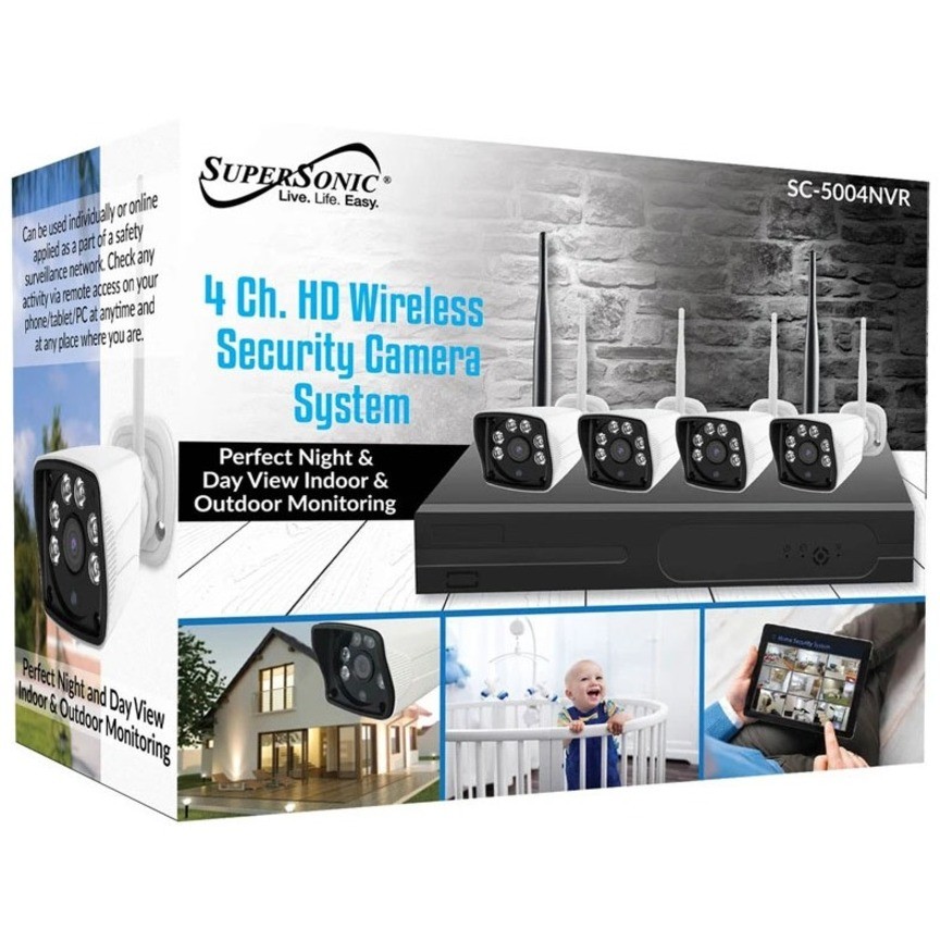 Supersonic SC-5004NVR Wireless Security Camera System 4x FHD Cameras