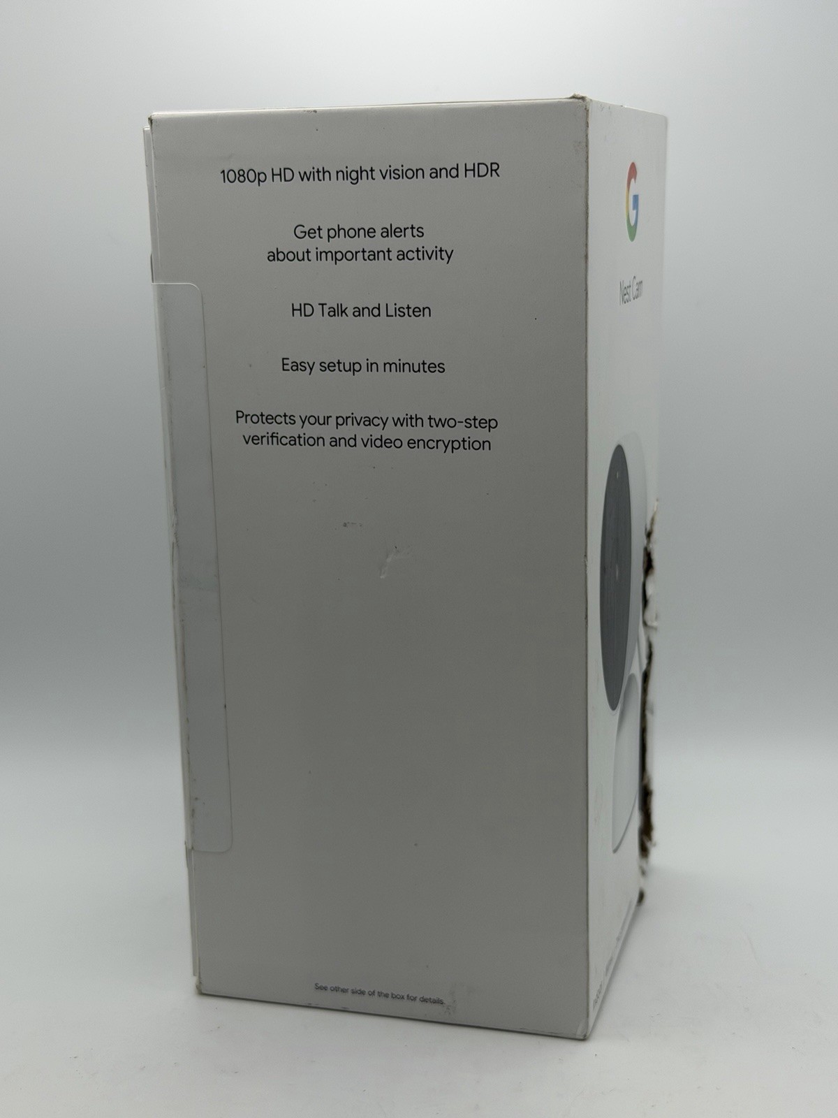 Google Nest Cam Indoor Wired 2nd Generation White GA01998-US