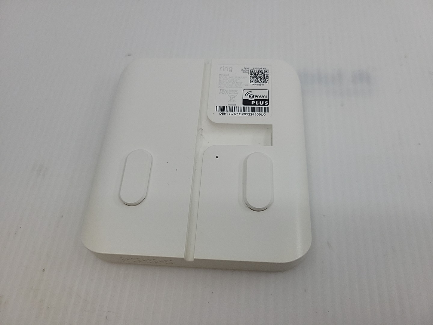 Ring 5AT2S7 (2nd Gen) White Wireless Z-Wave Security System Alarm Keypad USED