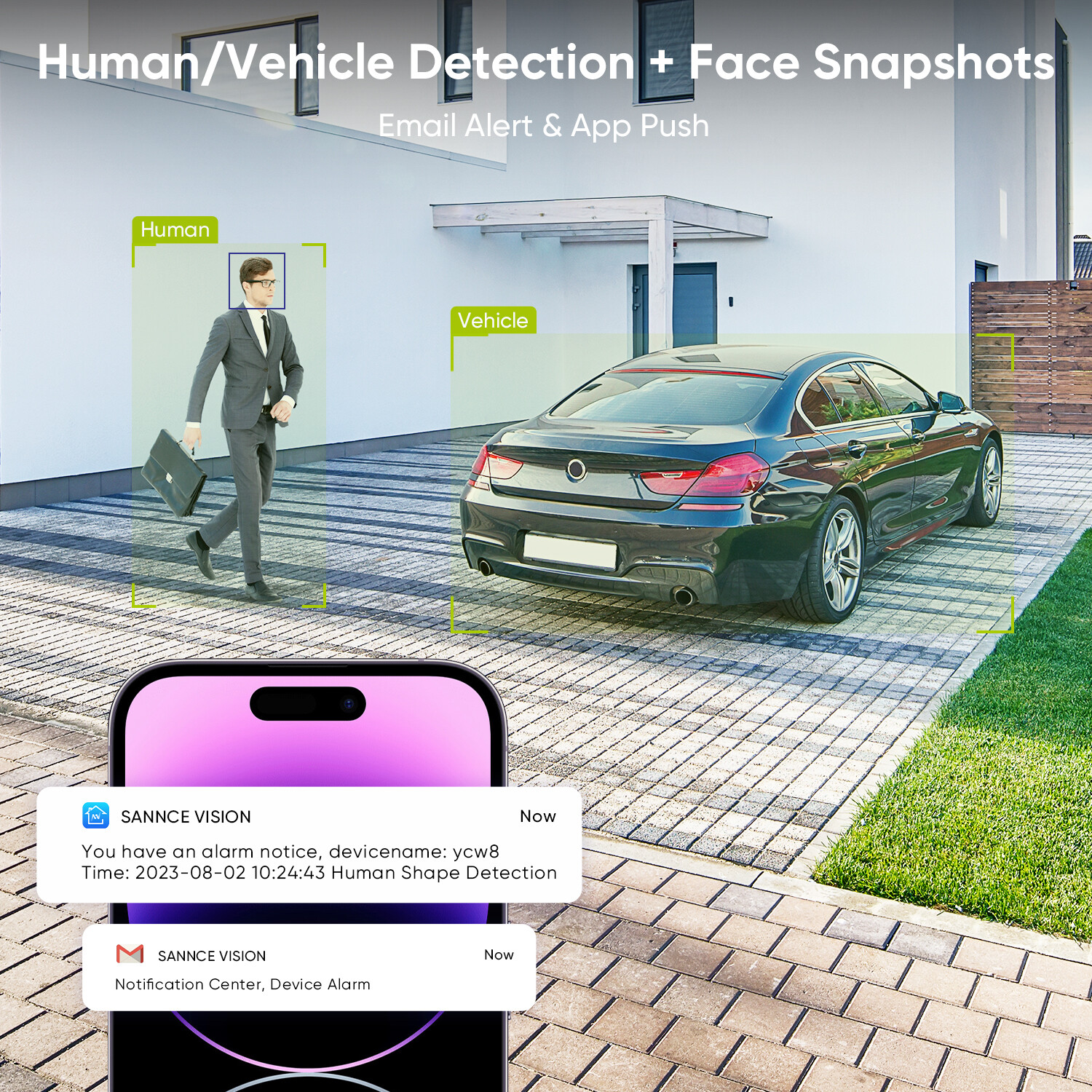 SANNCE 4K POE Security Camera System 10CH NVR Two Way Audio AI Human Detection