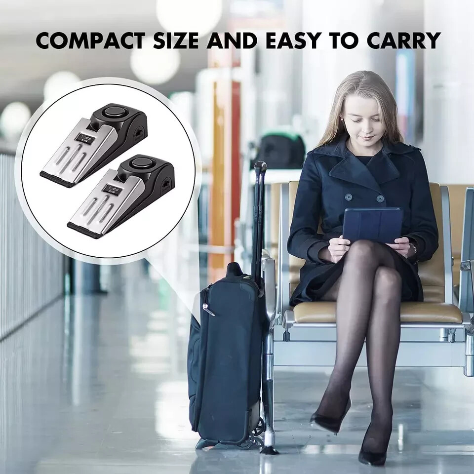 Door Stop Alarm, Door Stopper Security for Home Travel Apartment with 120DB