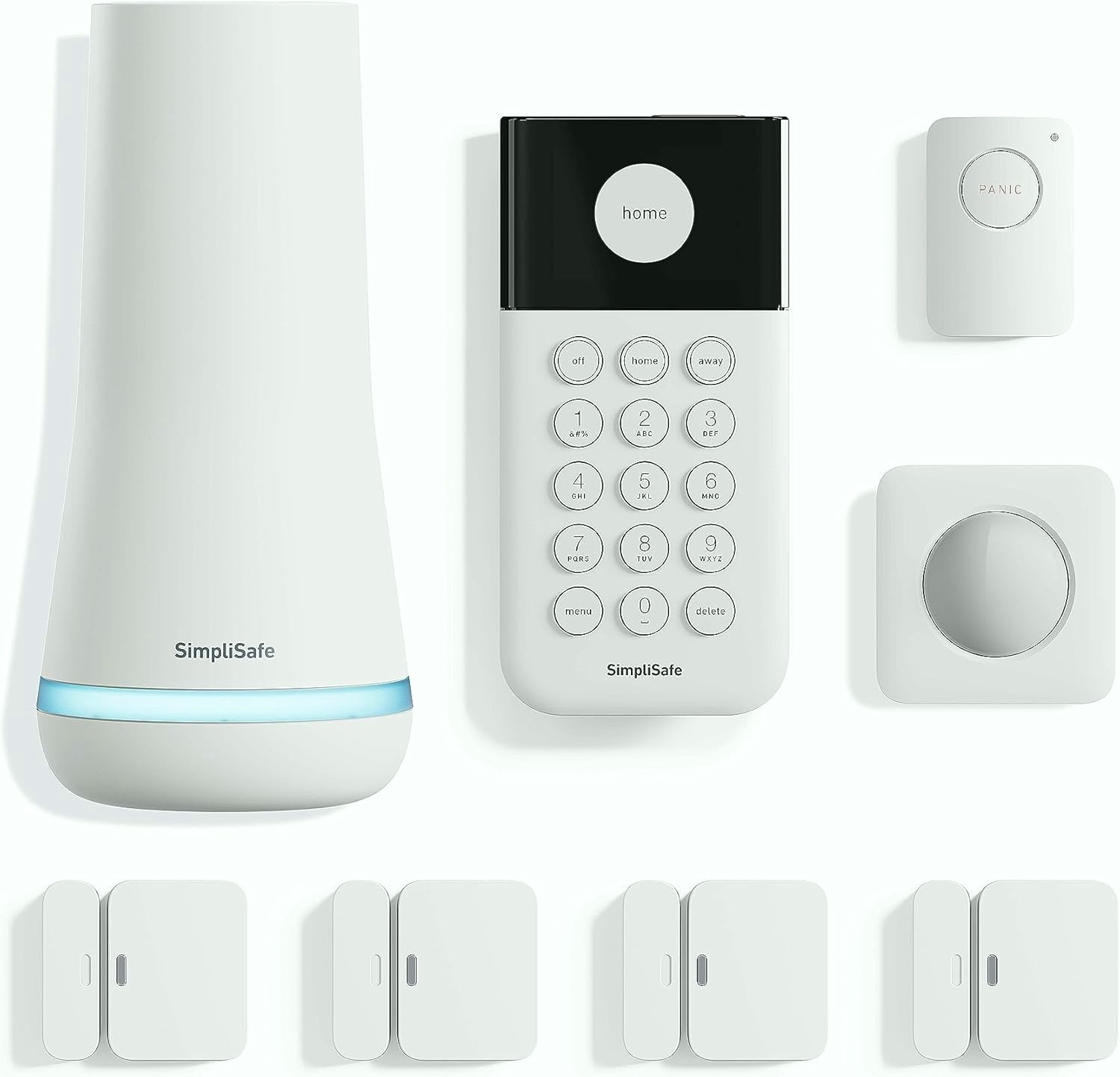 SimpliSafe 8 Piece Wireless Home Security System White No Contract Alexa Google