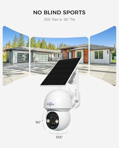Solar Security Camera Outdoor,4MP Cameras,Wireless Home Solar System 2 Cam KIT