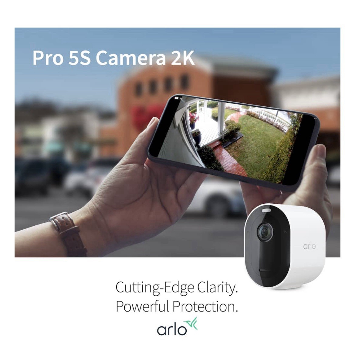 Arlo Pro 5S 2K Indoor/Outdoor Wire Free Spotlight Security Camera – White…